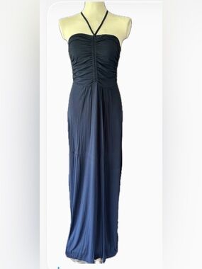 VENUS Navy Strapless Maxi with Halter Tie
